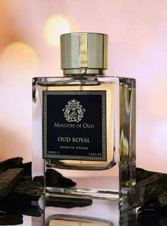 Load image into Gallery viewer, A bottle of Paris Corner Ministry of Oud - Oud Royal 100ml Extrait de Perfume by Paris Corner on a table.
