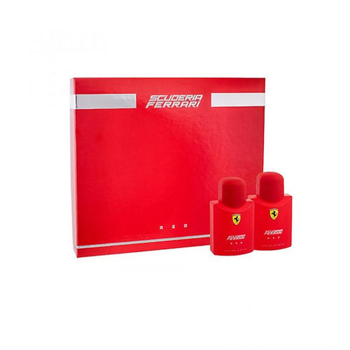 Ferrari Scuderia Racing Red 75ml EDT Gift Set - a fragrance for men that includes the iconic Ferarri edt set.