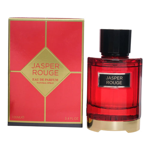 Dubai Perfumes' Fragrance World Jasper Rouge 100ml Eau de Parfum spray, a captivating fragrance for both men and women.