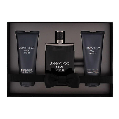 Jimmy Choo Men's fragrance gift set featuring Jimmy Choo Man Intense 100ml Eau De Toilette Gift Set.