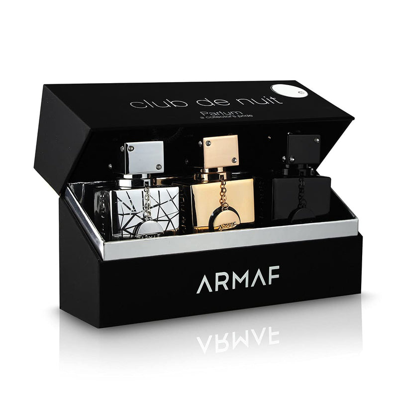 Load image into Gallery viewer, Armaf Club de Nuit Intense Man 30ml EDT + Club de Nuit Milestone 30ml EDP + Club de Nuit Silage 30ml EDP Gift Set, a delightful collection designed for Collector&#39;s Pride of Armaf fragrances.

