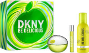 The DKNY Be Delicious gift set for women includes a 100ml EDP, 150ml shower mousse, and 15ml EDP—perfect for those who love fresh and vibrant scents.