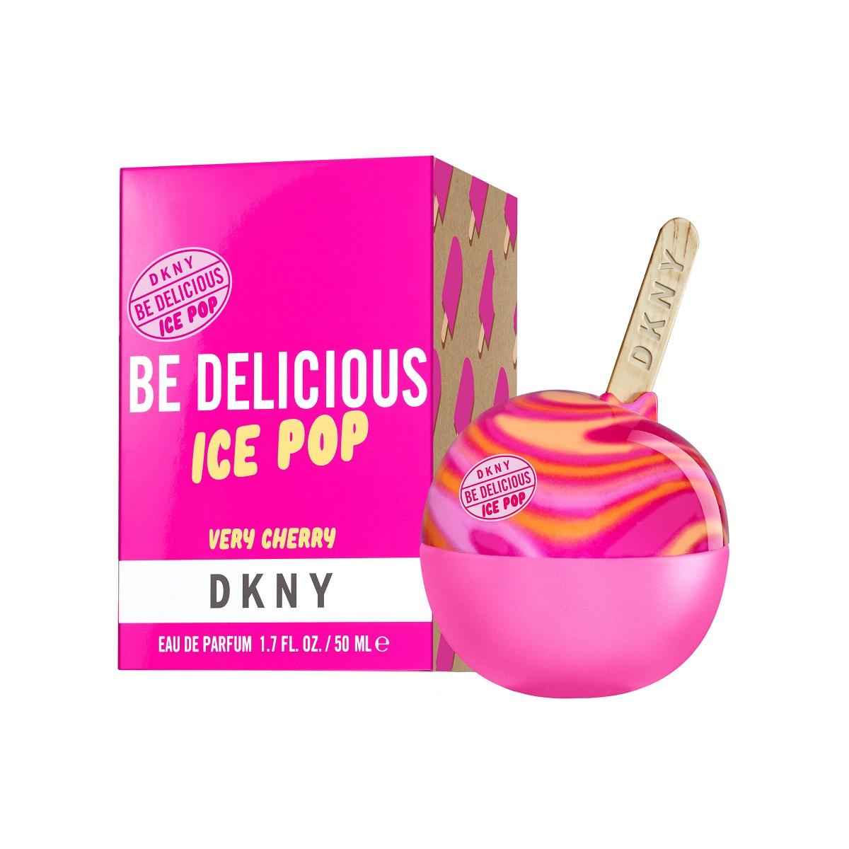 DKNY Be Delicious Ice Pop Very Cherry 50ml EDP is a floral fruity women’s fragrance with playful pink and orange swirled packaging and a fun ice pop stick design—perfect for summer.