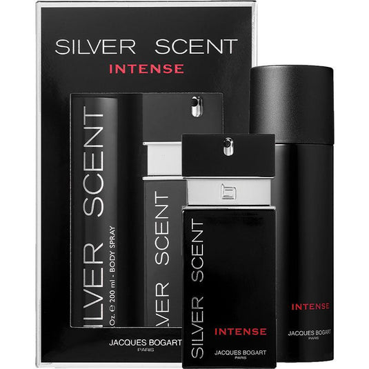 Jacques Bogart Silver Scent Intense 100ml Eau De Toilette Gift Set for men.