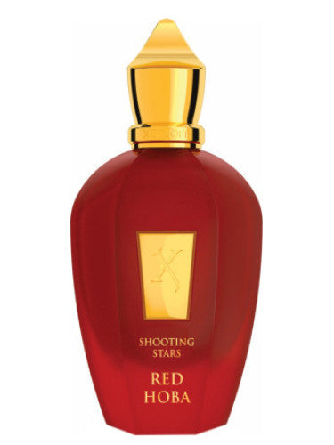The Xerjoff Red Hoba 100ml Eau De Parfum features a red bottle with a gold cap, encapsulating the captivating Amber Vanilla scent. This luxurious fragrance epitomizes elegance.