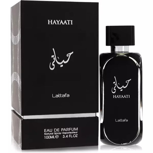 A bottle of Lattafa Hayaati 100ml Eau de Parfum cologne inspired by Lattafa Hayaati from Hawaii.