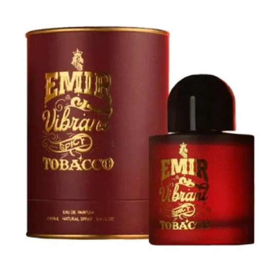 Experience the captivating aroma of Armaf Paris Corner Emir Vibrant Spicy Tobacco 100ml Eau De Parfum, a fragrance that combines the rich and inviting notes of Spicy Tobacco eau de parfum.
