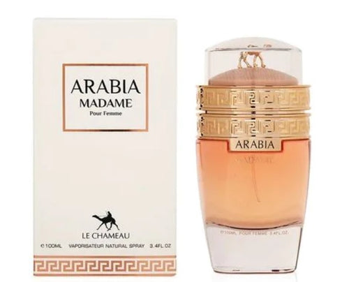 Paris Corner Le Chameau Arabia Madame Pour Femme 100ml Eau De Parfum fragrance for men and women.