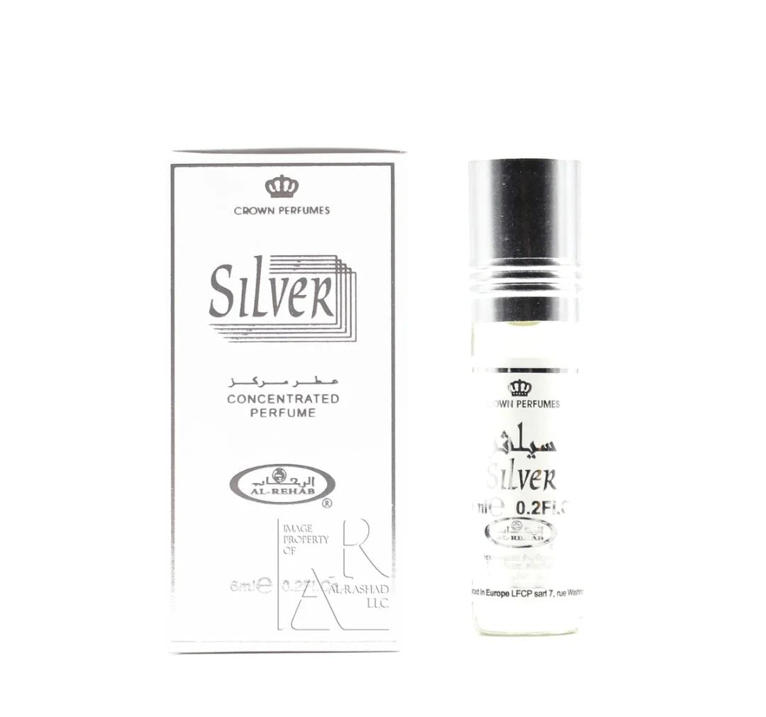 Crown Perfumes Al-Rehab Silver 6ml concentrated perfume oil - Rio Perfumes