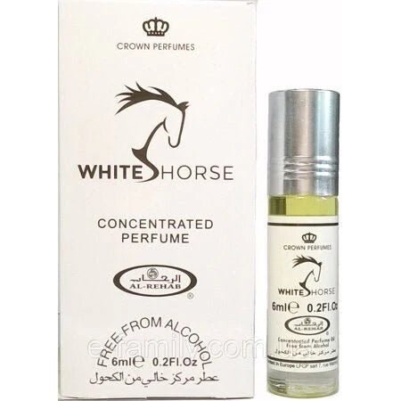 Crown Perfumes Al-Rehab White Horse 6ml concentrated Oil perfume - Rio Perfumes