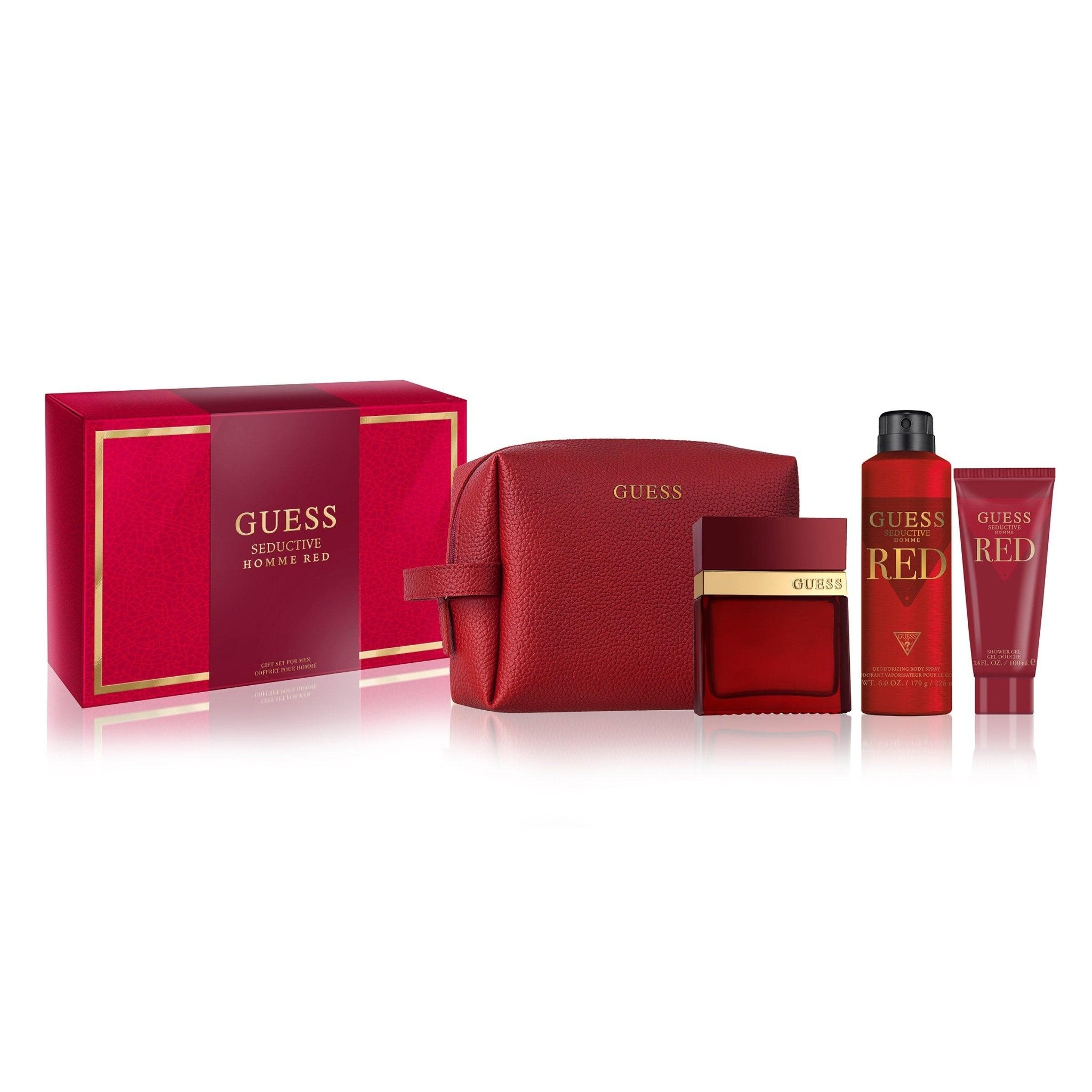 Guess Seductive Homme Red 100ml EDT gift set and bag - Rio Perfumes