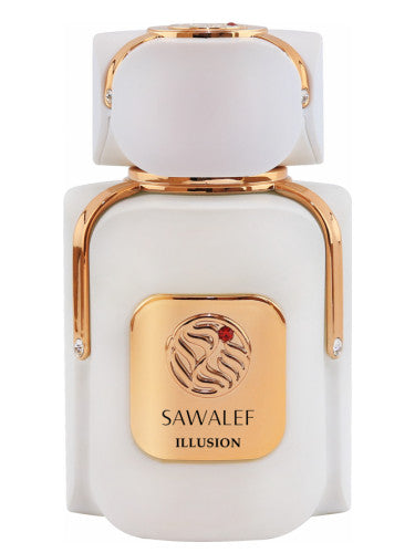A bottle of Sawalef Illusion 80ml Eau De Parfum (EDP) on a white background.