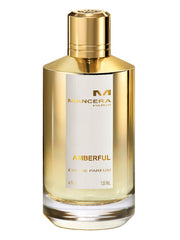 Mancera Amberful 120ml EDP by Mancera features a gold and clear glass bottle with a gold cap and white label. This unisex fragrance captures the essence of oriental perfume in every spritz.