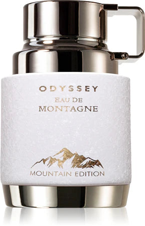 Housed in a sleek white and silver bottle adorned with gold text and a mountain graphic, Armaf Odyssey Eau De Montagne 100ml EDP is a bold men’s fragrance from Armaf, crafted for those with an adventurous spirit.