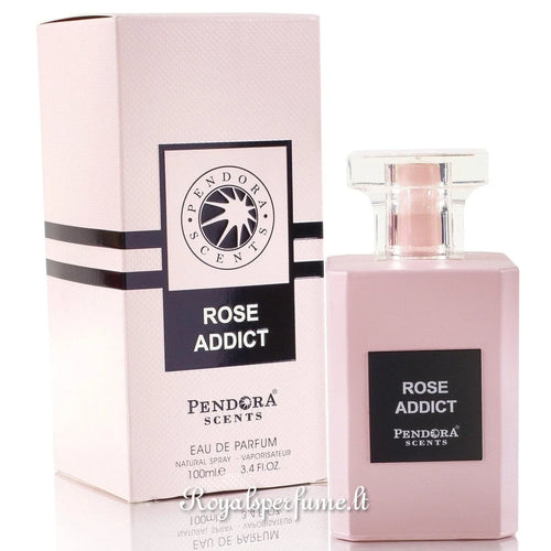 A unisex bottle of Pendora Rose Addict 100ml Eau De Parfum fragrance.