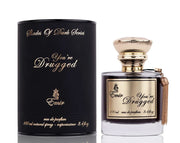 Emir's "You're Drugged" 100ml Eau De Parfum from the "Shades Of Dark Series" offers an aromatic spicy fragrance with cinnamon and whiskey notes, packaged in a matching cylindrical box to captivate the senses.