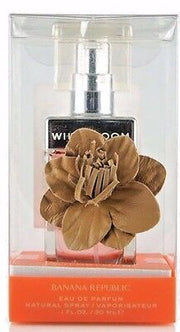 Banana Republic Wildbloom 30ml EDP—a floral-fruity women’s fragrance, presented in a clear box with a bold brown flower on the front.