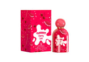 Tubbies Cherry Luxe EDP comes in a vivid pink box and matching bottle with cherry and splash graphics, highlighting this unisex cherry fragrance—Cherry Luxe Eau de Parfum by Tubbies.