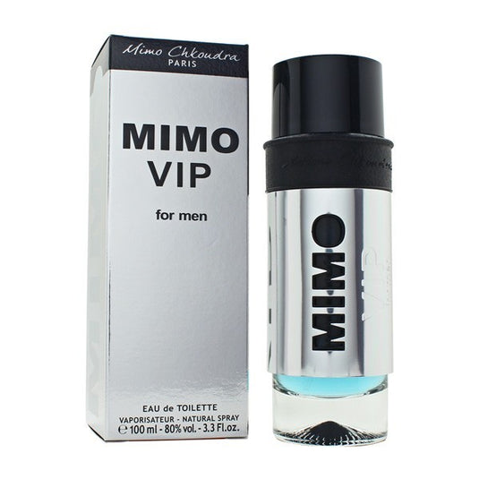 A bottle of Dubai Perfumes' Mimo VIP 100ml Eau De Toilette, a fragrance for men.