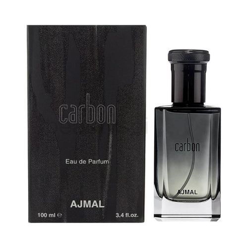 A bottle of Ajmal Carbon 100ml Eau De Parfum available at Rio Perfumes.