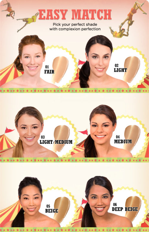 A Benefit poster featuring a woman's face showcasing lightweight coverage and SPF 35.