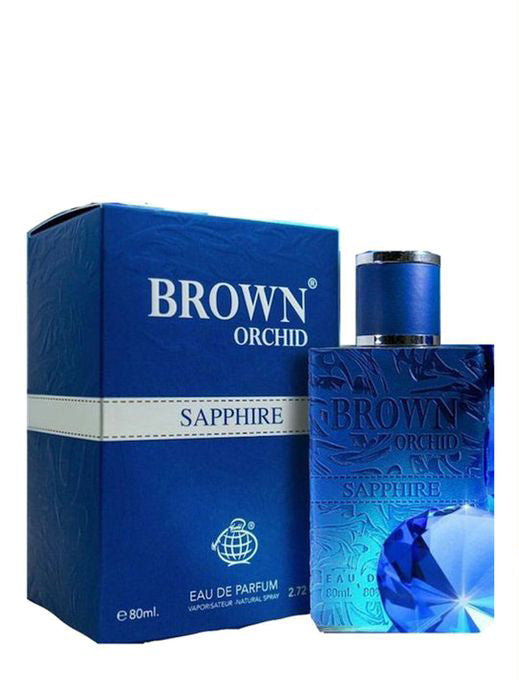 Load image into Gallery viewer, Luxurious Fragrance World Brown Orchid Sapphire 80ml Eau De Parfum in a 100ml bottle.
