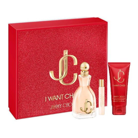Jimmy Choo I Want Choo 100ml Eau De Parfum gift set including Eau De Parfum.