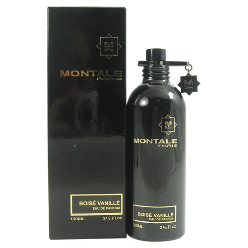 A 100ml Rio Perfumes Eau De Parfum of Montale Paris Boise Vanille in a black box.