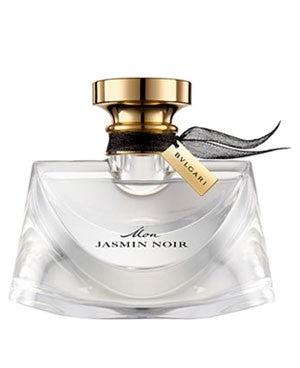 A Bvlgari Mon Jasmin Noir 50ml EDP perfume, showcased on a white background.