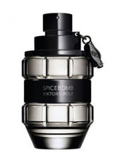 A bottle of Spicebomb 90ml EDT by Viktor & Rolf on a white background, available at Rio Perfumes.