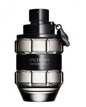 A bottle of Spicebomb 90ml EDT by Viktor & Rolf on a white background, available at Rio Perfumes.