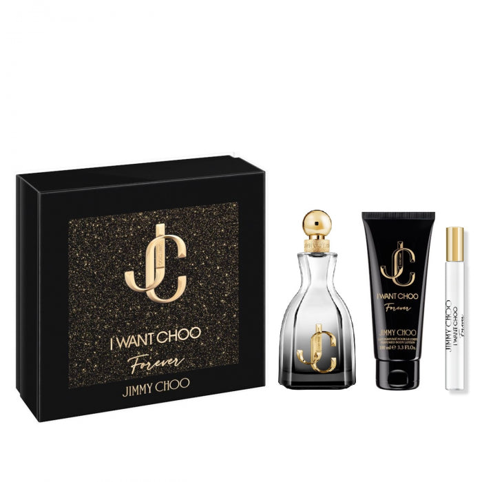 Load image into Gallery viewer, Experience the captivating aroma of Jimmy Choo&#39;s I Want Choo Forever fragrance with this exquisite Jimmy Choo I Want Choo Forever 100ml Eau De Parfum gift set.
