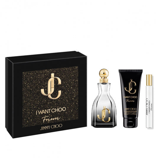 Experience the captivating aroma of Jimmy Choo's I Want Choo Forever fragrance with this exquisite Jimmy Choo I Want Choo Forever 100ml Eau De Parfum gift set.