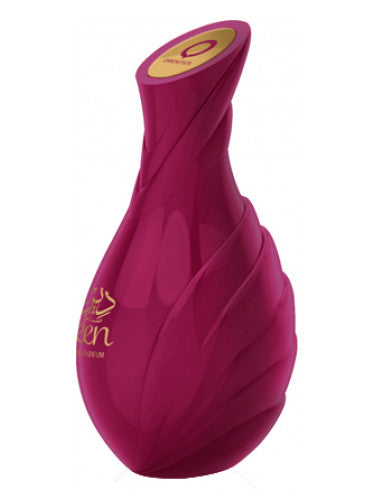 Load image into Gallery viewer, An Orientica Deen 100ml Eau de Parfum in a pink bottle with a gold lid.
