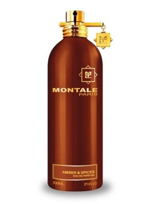 A 100ml bottle of Montale Paris Amber & Spices Eau De Parfum available at Rio Perfumes.