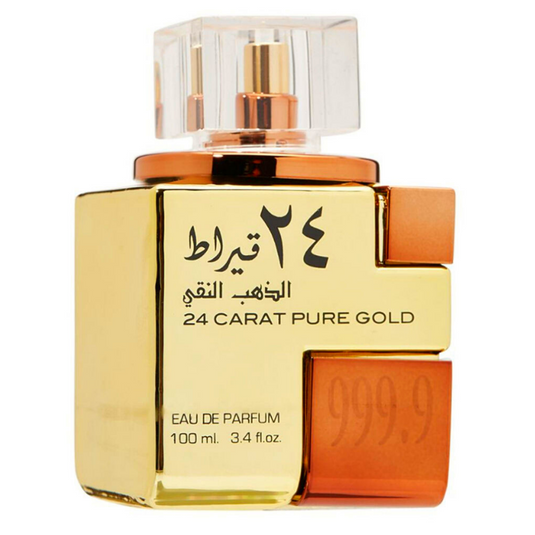 Lattafa 24 Carat Pure Gold 100ml Eau de Parfum fragrance.