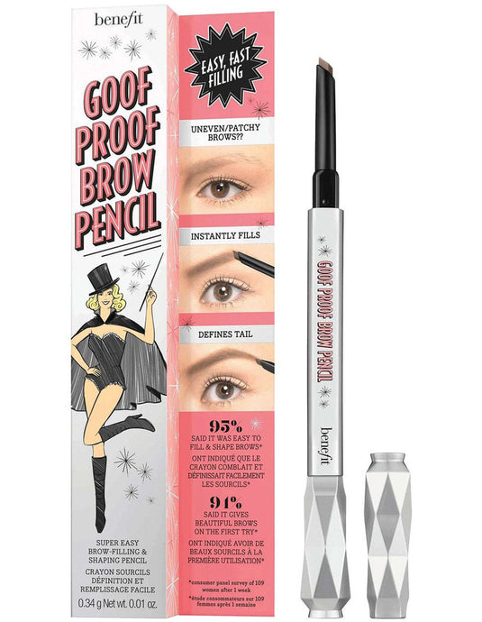 Introducing Benefit's Goof Proof Eye Pencil - the ultimate solution for easy-to-choose shades and effortless brow filling.