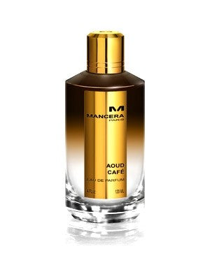 Load image into Gallery viewer, A bottle of Mancera Aoud Café perfume on a white background.
