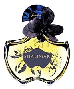 A 90ml EDP bottle of Guerlain Shalimar perfume showcased on a white background.
