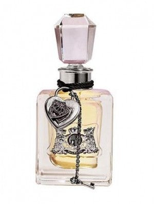 A 100ml Juicy Couture EDP bottle with a heart, available at Rio Perfumes.