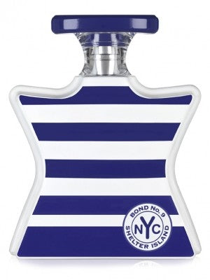 A blue and white striped 50ml EDP cologne bottle by Bond N0.9 sold at Rio Perfumes.