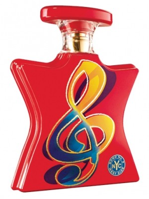 A Bond No.9 perfume bottle with a musical note on it, available at Rio Perfumes.