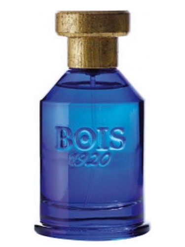 A blue bottle of fragrance named Bois 1920 Oltremare 100ml Eau De Parfum for men and women, displayed against a white background.