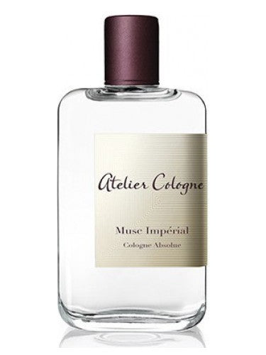 A bottle of Musk Imperial perfume from Atelier Cologne sold by Rio Perfumes.