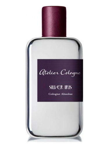 A bottle of Atelier Cologne Silver Iris 200ml Cologne Absolue Metal, a captivating fragrance.