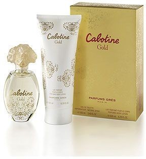 Limited edition Parfums Gres Cabotine Gold 100ml EDT gift set.