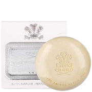 A white Creed Green Irish Tweed Perfumed Soap 150g bar scented with the refreshing fougere fragrance of Creed Green Irish Tweed, elegantly presented in a box.