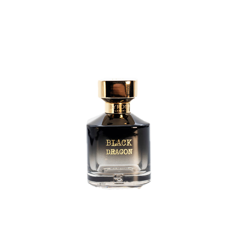 Load image into Gallery viewer, A bottle of Byron Parfums Black Dragon 75ml Extrait De Parfum, on a white background.
