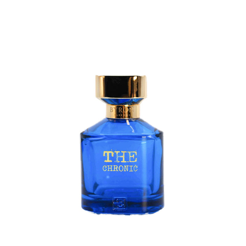 Load image into Gallery viewer, A bottle of Byron Parfums The Chronic Narcotic Collection 75ml Extrait De Parfum by Byron Parfums, showcasing its fragrance, on a white background.
