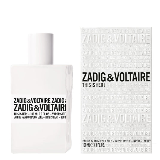 Rio Perfumes presents the Zadig & Voltaire This is Her 100ml EDP, a captivating perfume.